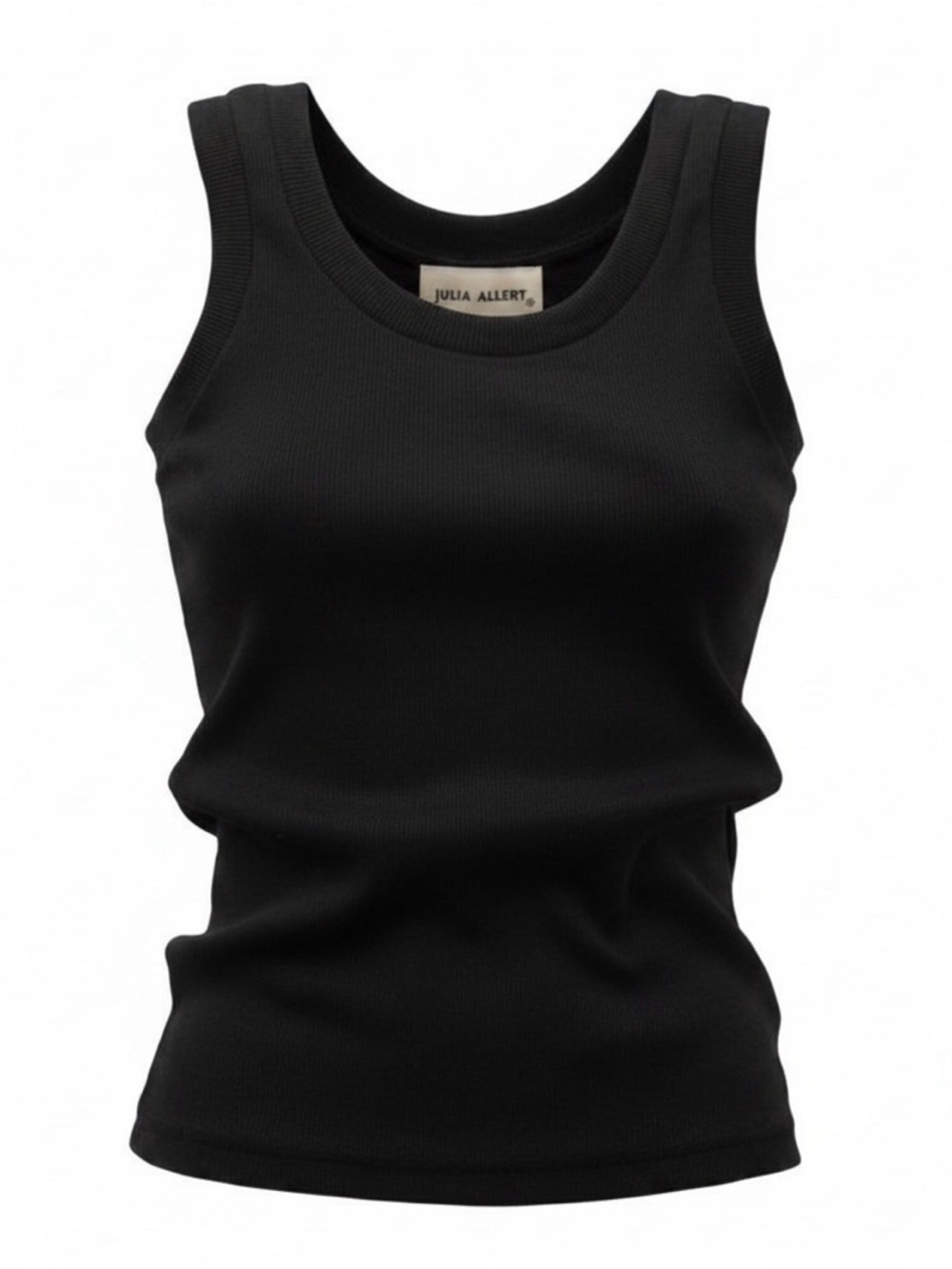 Julia Allert Essential Ribbed Tank Top in black